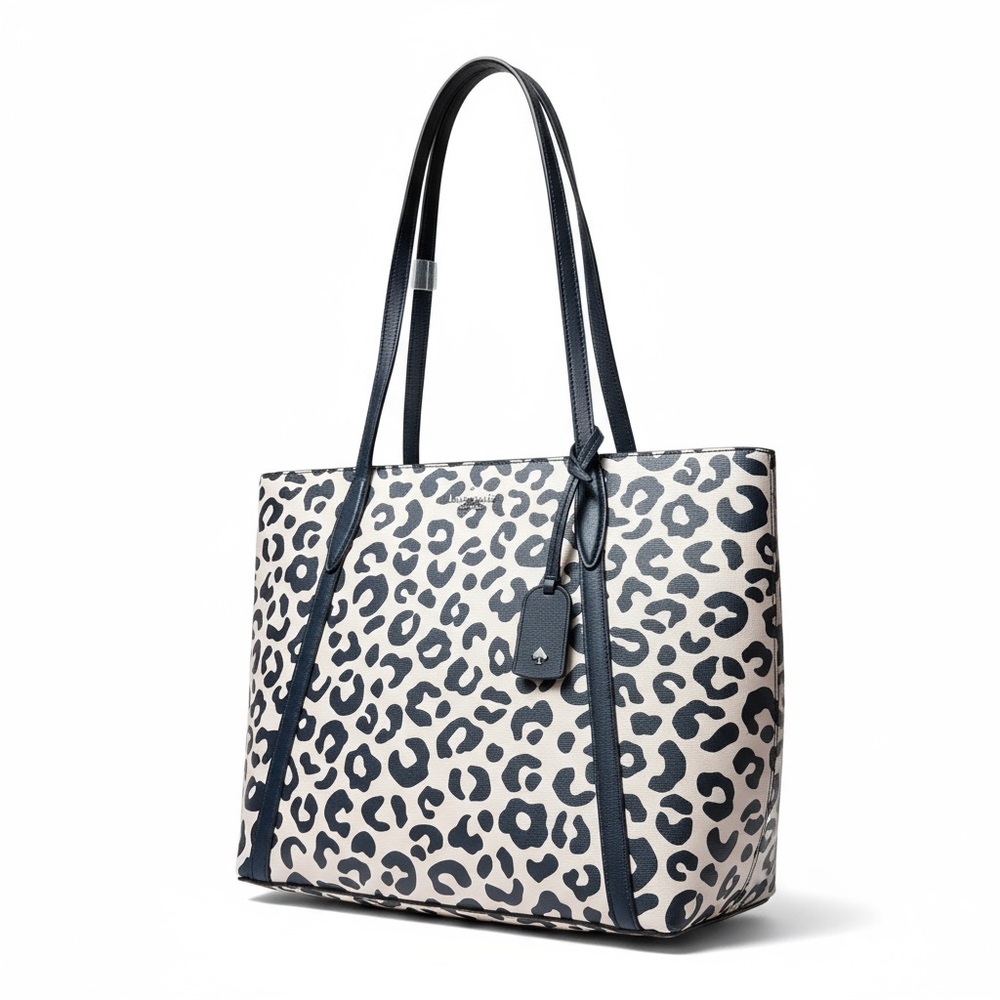 Kate Spade Leopard Print Tote - Black and Cream